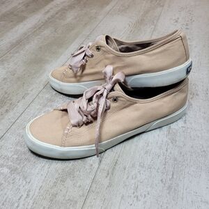 Sperry Top Sider Crest Vibe Satin Lace Sneaker Pink 10